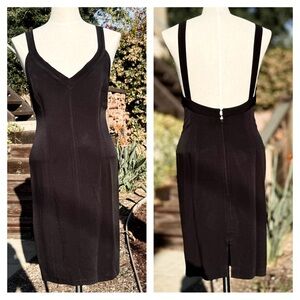 Rifat Ozbek 90s little black v-neck dress